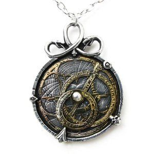 Alchemy 1977 Rotating Dial Frame Steampunk Anguistralobe Pendant Necklace